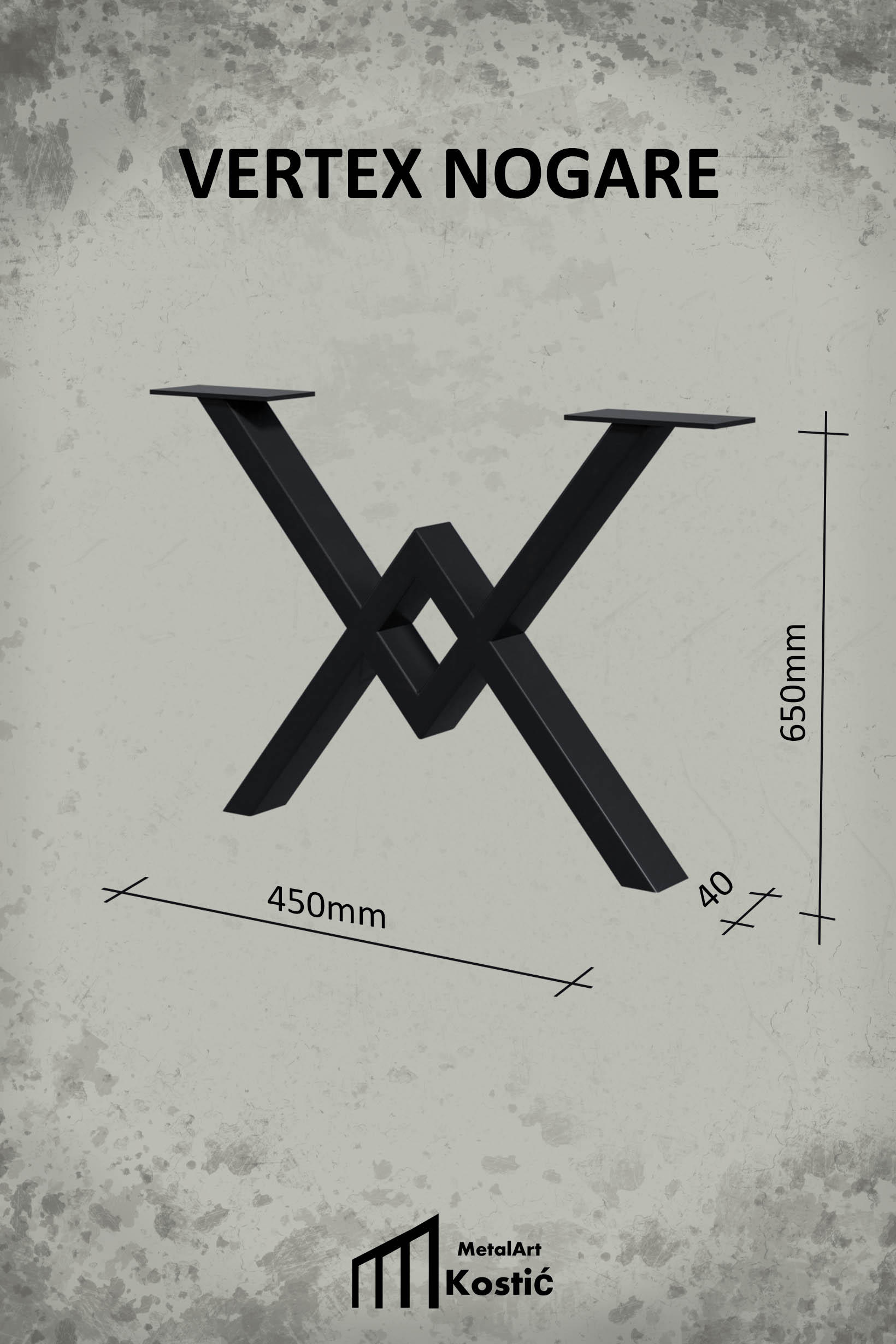 Metalne Nogare 'Vertex' - Slika 1